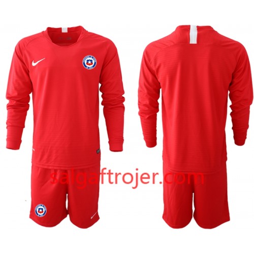 Chile Fodboldtrøjer Børn Hjemmebanesæt 2018/19 Langærmet Chile Fodboldtrøjer Børn Hjemmebanesæt 2018/19 Langærmet